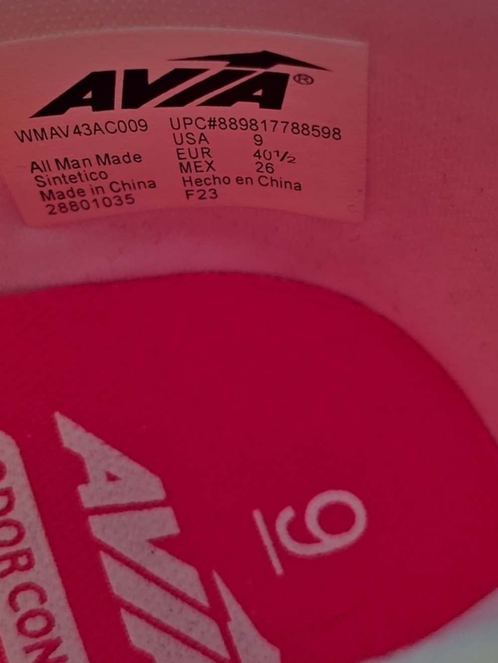 AVIA White Women’s Caged Knit Walking Sneaker Size 9 - Picture 6 of 6